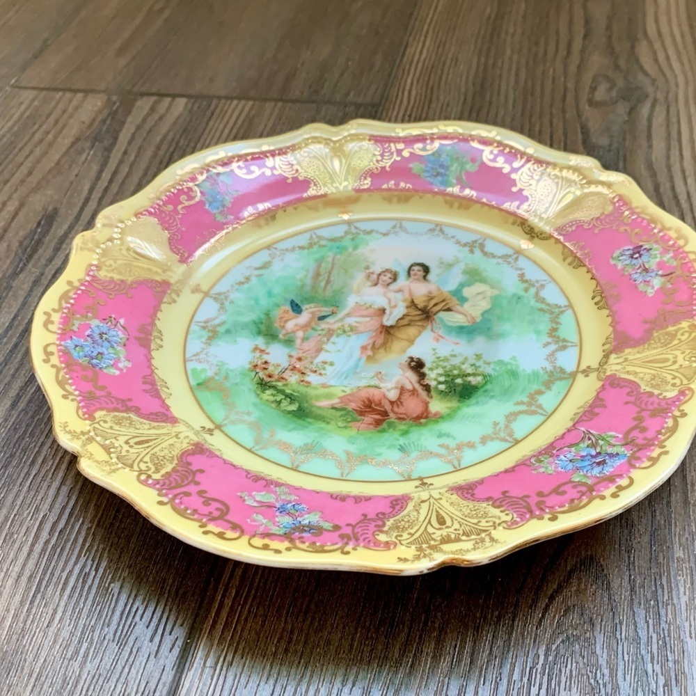 Oeg royal austria Hand Painted Plate Victorian Style 8” - Picture 10 of 14